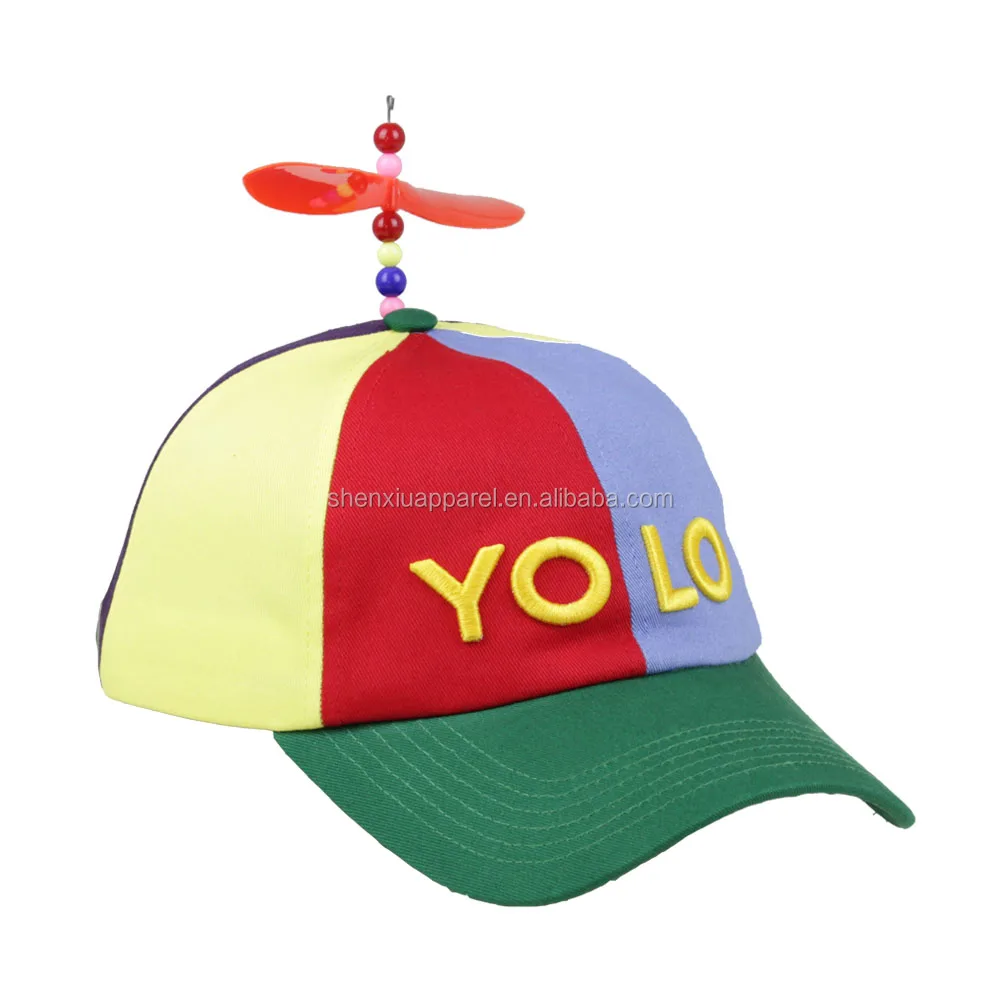 Unique 6 Panel Multicolor Helicopter Propeller Dad Hat Oem Unstructured