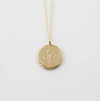 

Hawaiian Jewelry Wholesale Gold Plated Rose Necklace Alphabet Jewelry Manufacturer