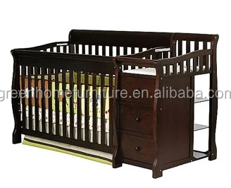 baby crib with changing table and drawers