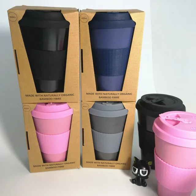 

100% colorful travel bamboo fiber coffee mug, Customized