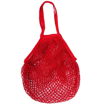 Eco Red Net Style 100% Cotton Mesh Bag For Market Fruit Packing - Buy ...