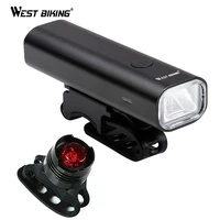 

WEST BIKING 2018 Bicycle Light Waterproof Bike Torch Led Front Lamp Tail Light Set Taillight Rechargeable Bicycle Head Light