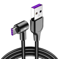 

Right Angle 5A USB Type C Cable 1m 2m 3m Fast Charging Type-C Cable for Phone Supercharge QC3.0 USBC