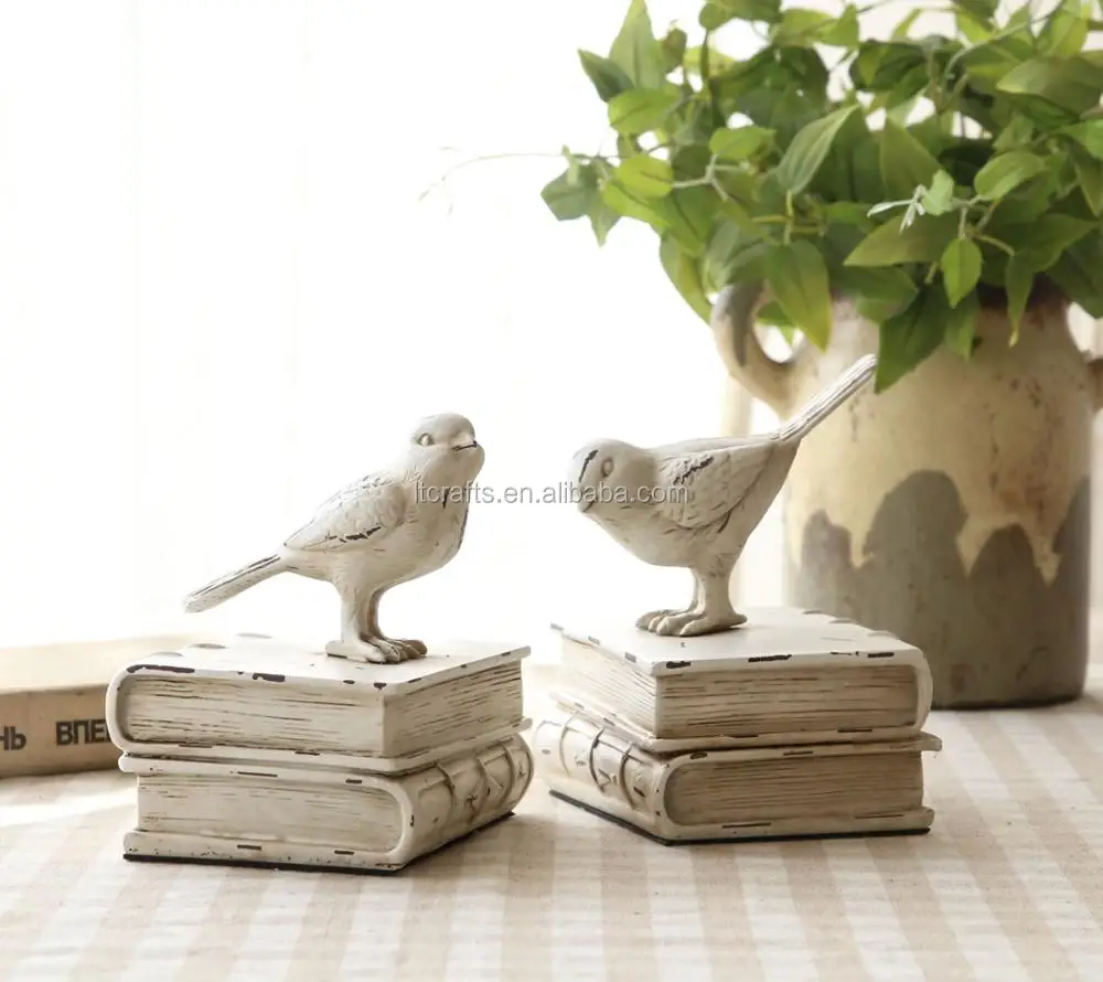 Bookends Type High Quality Decorative White Bird Resin Bookend - Buy ...
