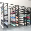 warehouse showroom fabric cloth bolt roll storage system shelf display rack stands
