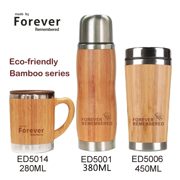 

BPA free Natural Bamboo Travel coffee mugs Thermos flask water bottle coffee cup, Natural bamboo color