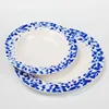 12pc creative art style ceramic dinnerware set with embossing process