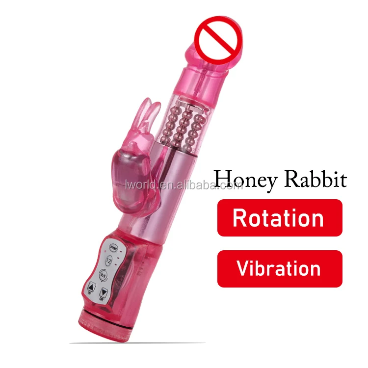 Powerful Realistic Rabbit Vibrator With Rotation 12modes Battery Honey Rabbit Ears Vibrators 