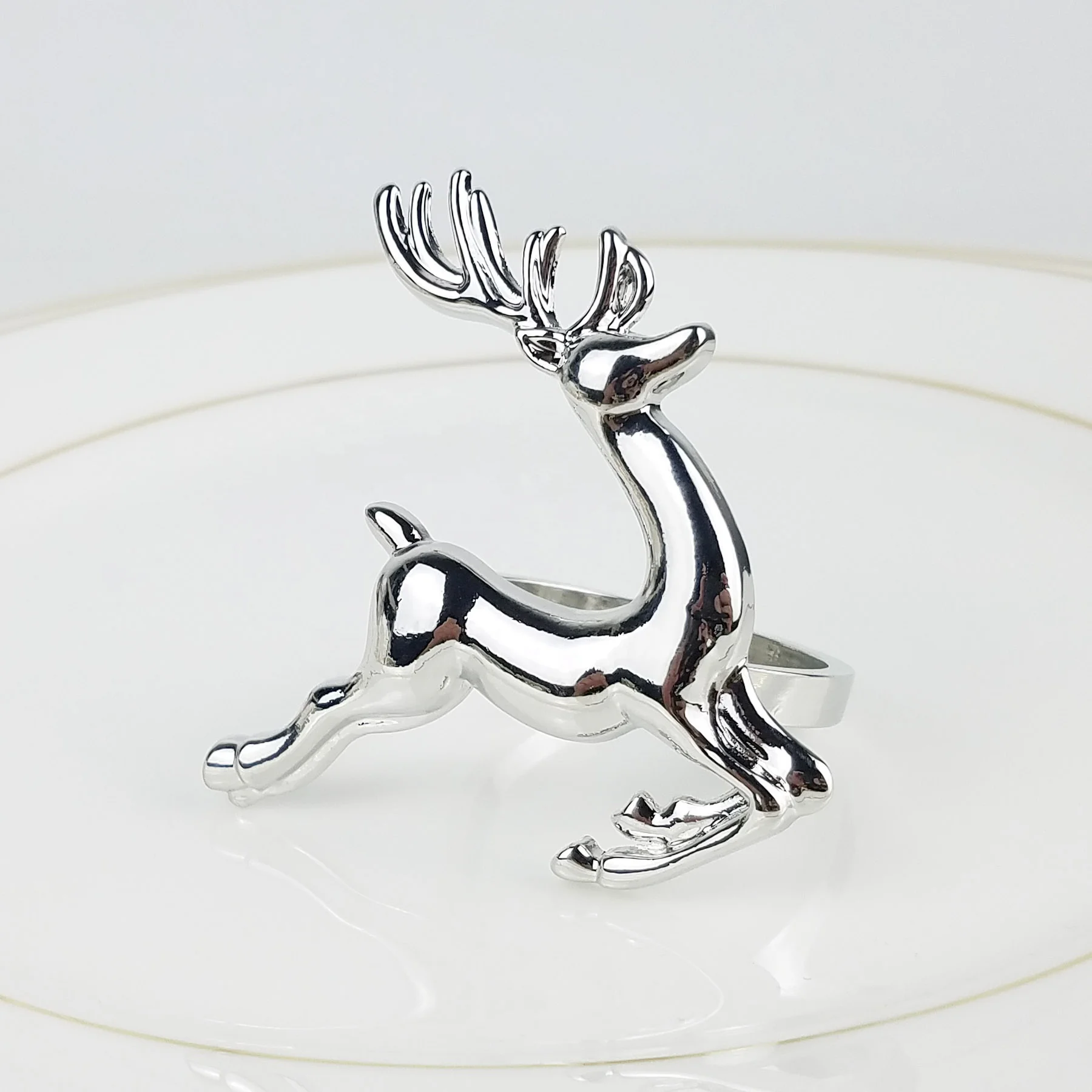 

free shipping hot selling christmas reindeer napkin ring