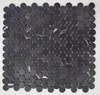 Good Price Circle Pebble Bulgaria Grey Marble Bathroom Mosaic Pattern Mosaic Tile For Wall Sticker