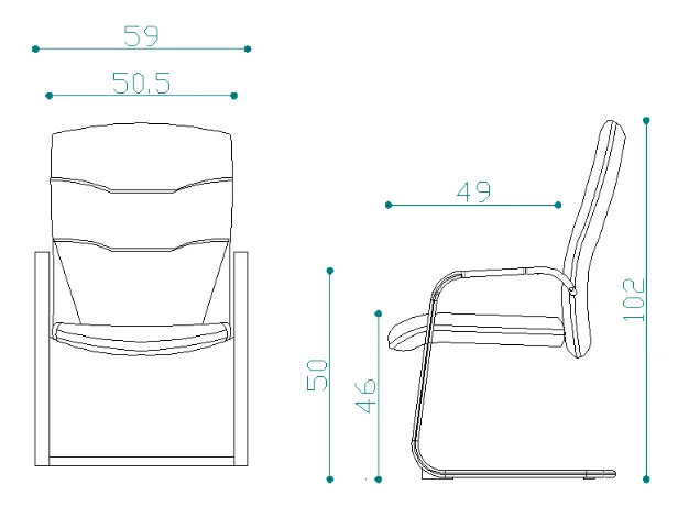 Modern Visitor Office Chair for Conference WN9161V
