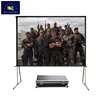double sided rear and front fixed frame projection screen with aluminum foldable frame