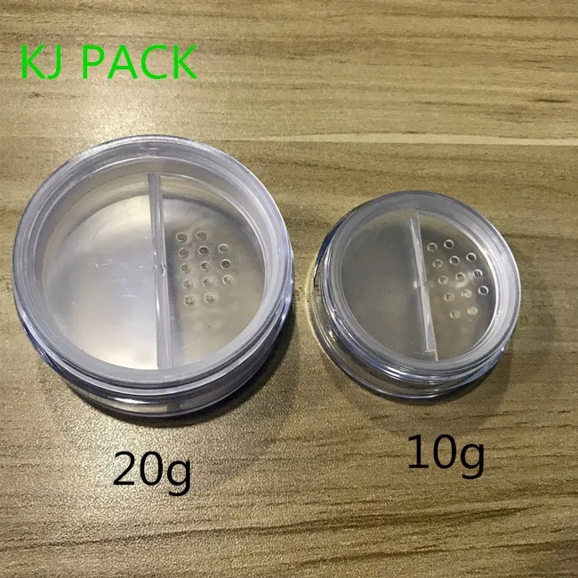 Cosmetic Loose Powder Sifter Jar Plastic Loose Powder Jars 20g 10g
