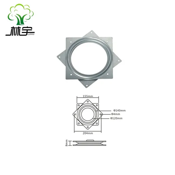
155mm (6') Zinc Plated Square Lazy Susan Bearings 