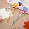 High performance special design flower with bead decoration ballpoint pen 2017