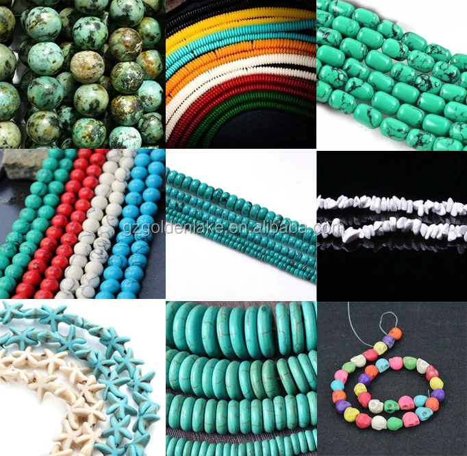 jewelry hot sale natural white turquoise beads white howlite