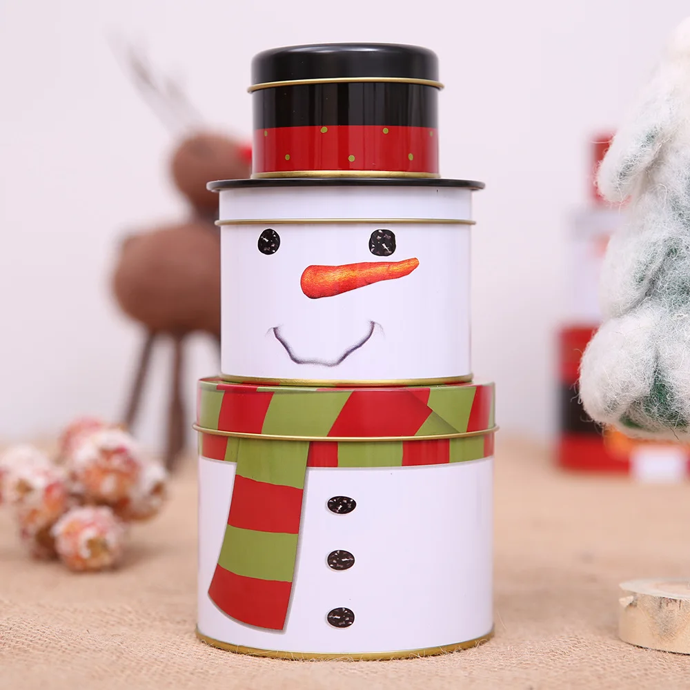 Oem Santa Claus Printing Cylinder Metal Christmas Gift Tin Box For Candy - Buy Tin Box,Christmas