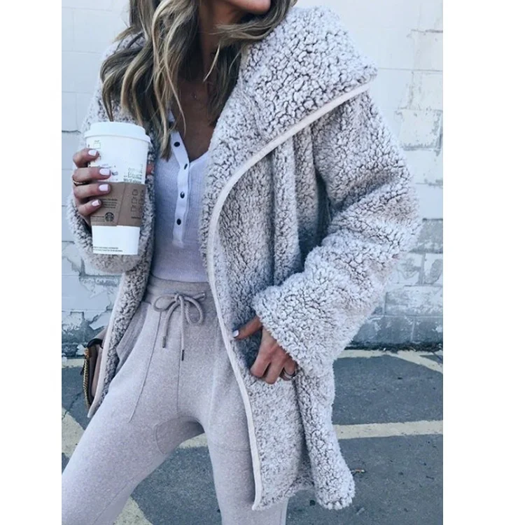 

Wholesale Fashionable High Quality Women Sherpa Cardigan For Winter, Picture