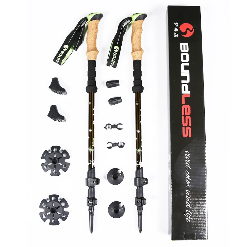 

Lightweight Hiking Alpenstock Lightweight CarbonTrekking Pole Hiking Stick Trekking Poles, Black;white;red;green;etc.