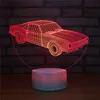 car digital illusion 7 colors changeable acrylic 3d led night light