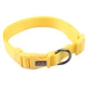 wholesale adjustable nylon dog collar with safety buckle D ring
