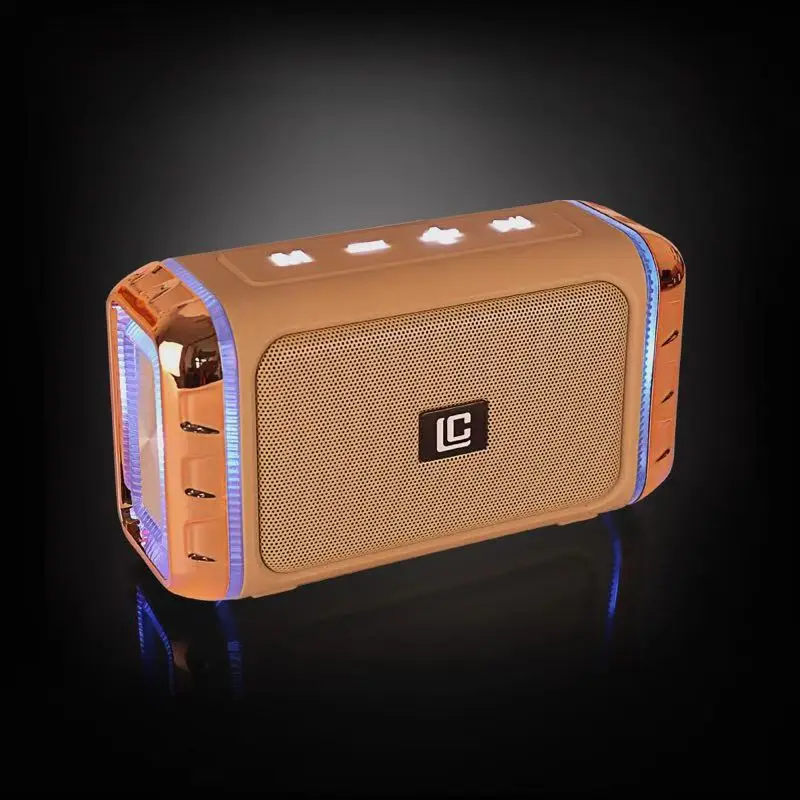Portable Mini Bluetooth Booster Speakers Wireless Hands Free Colorful Flashing LED TF USB FM Sound Music For iPhone X Samsung - ANKUX.COM