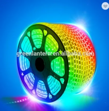 Waterproof 220V Flexible RGB 5050 SMD LED Strip Light with 24key remote controller