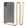 Luxury Bling Glitter Diamond Soft TPU Back Cover, Metal Chain Phone Case For iPhone Xs Max