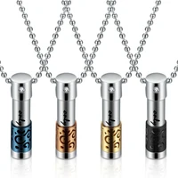 

New Elegant Design Stainless Steel Couple Essential Oil Diffuser Necklace