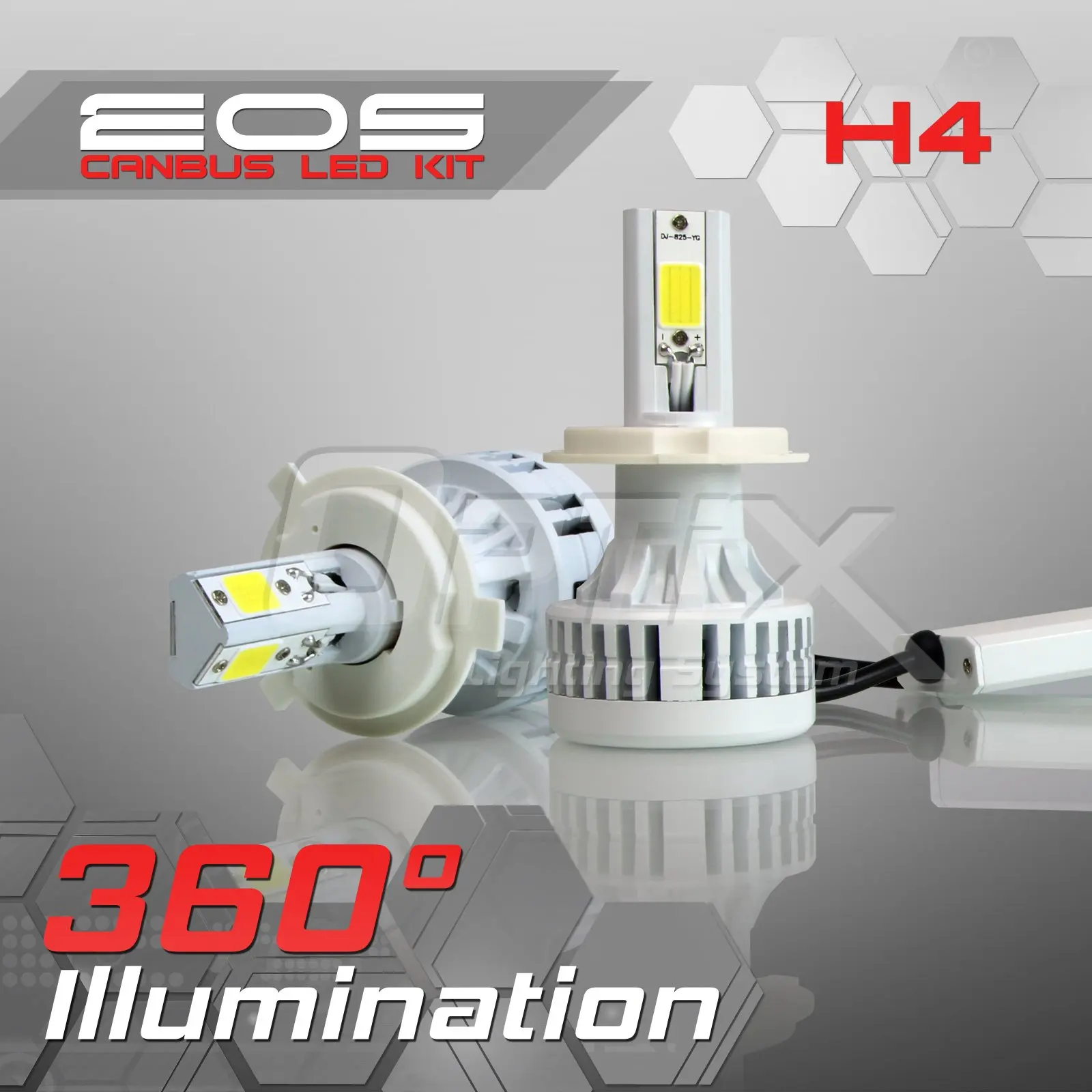 Optix 80W 8000LM LED Headlight Conversion Kit - H4 HB2 9003 Dual Hi/Lo Beam Bulbs - 6000K 6K Diamond White - Premium Epistar COB Chip - Canbus Chip Error Free No Flicker Plug and Play Design