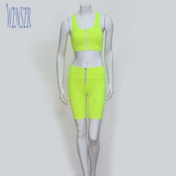 Womens 2 Piece Short Set Summer Athletic Clothing Yoga Workout Gym ...