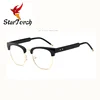 The new half metal fashion eye frames Korean framed mirror men can be equipped with spectacles for women glasses