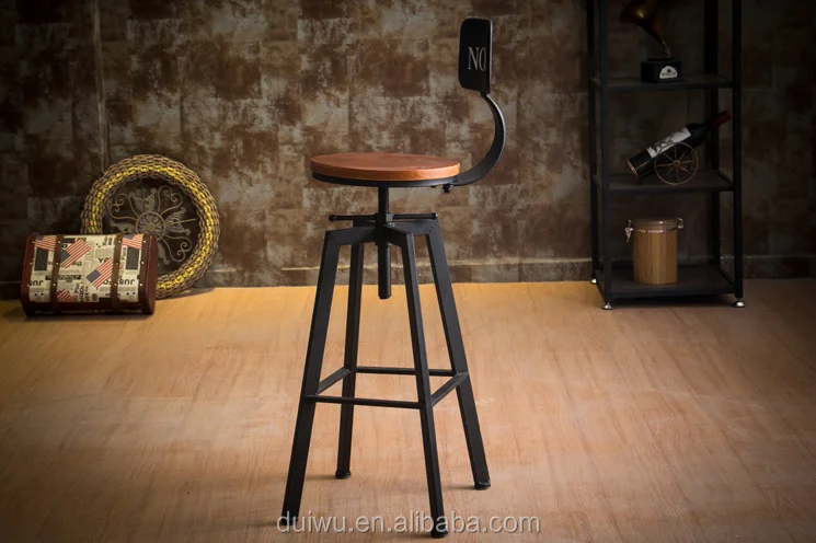 iron round bar stool