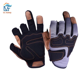 3 fingerless gloves