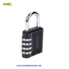 Black 4 Digit Combination Luggage Code Lock Password Padlock for suitcase