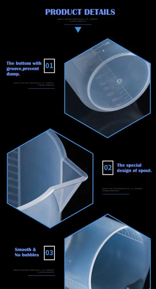 Laboratory Graduated Measuring Plastic Beaker With Spout