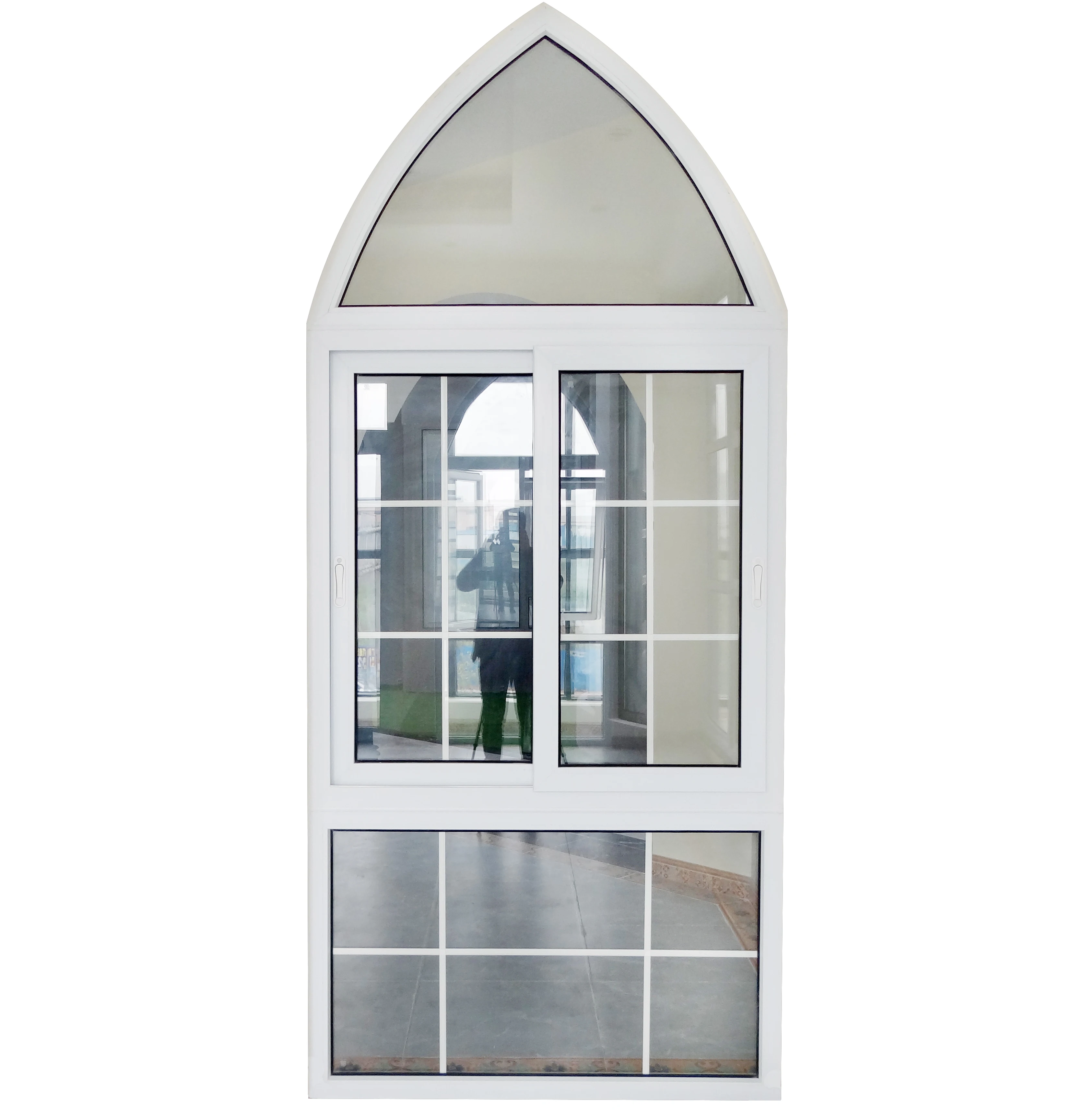 高品质 pvc 双层玻璃固定窗grills 设计