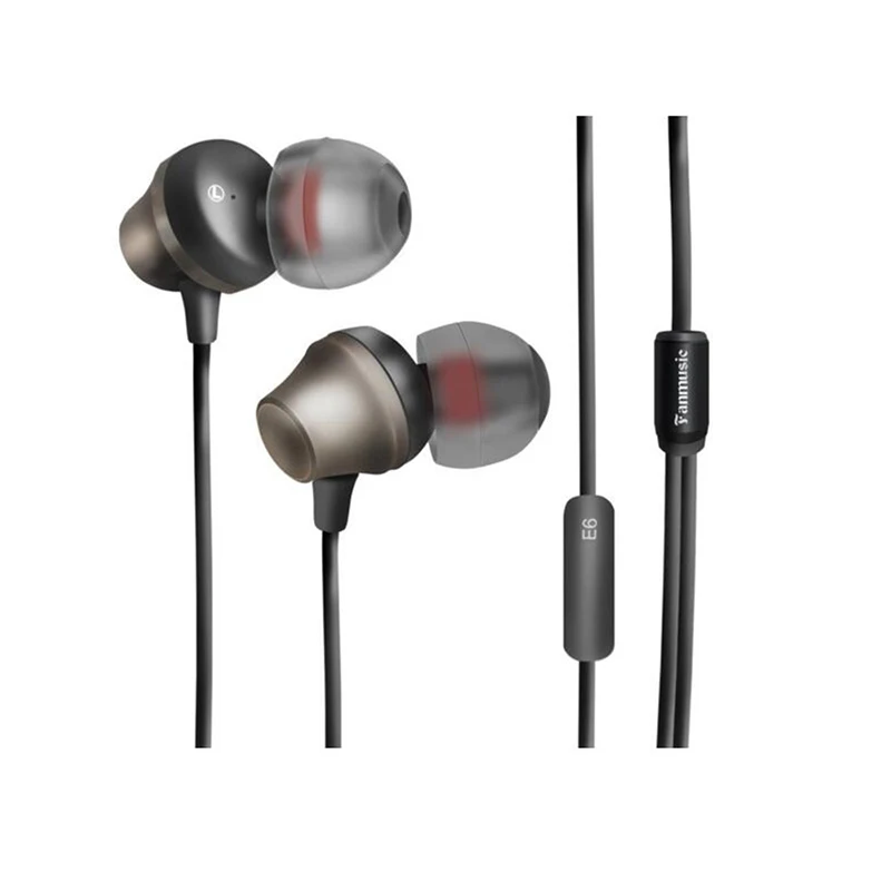 

Fanmusic E6 In-Ear earbuds with Mic HiFi Audiophile Earphone