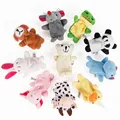 Baby Educational Toys 10pcs set Cartoon Biological Animals Finger Puppet Plush Toys Doll Birthday Christmas Gifts