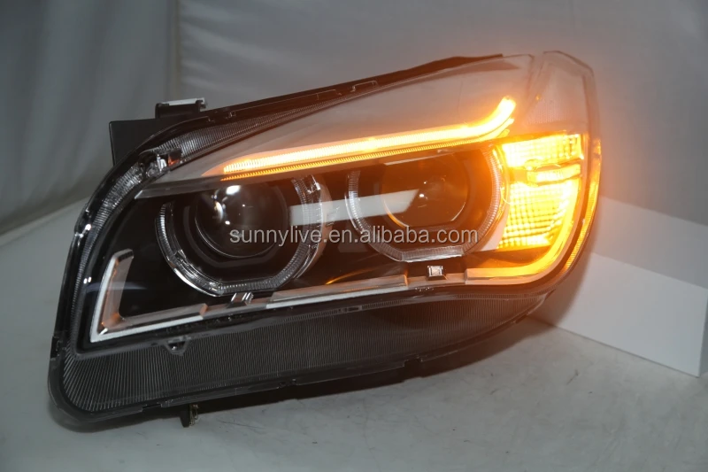 For BMW X1 E84 LED Strip Angel Eyes Head Light 2009-2014 year LF