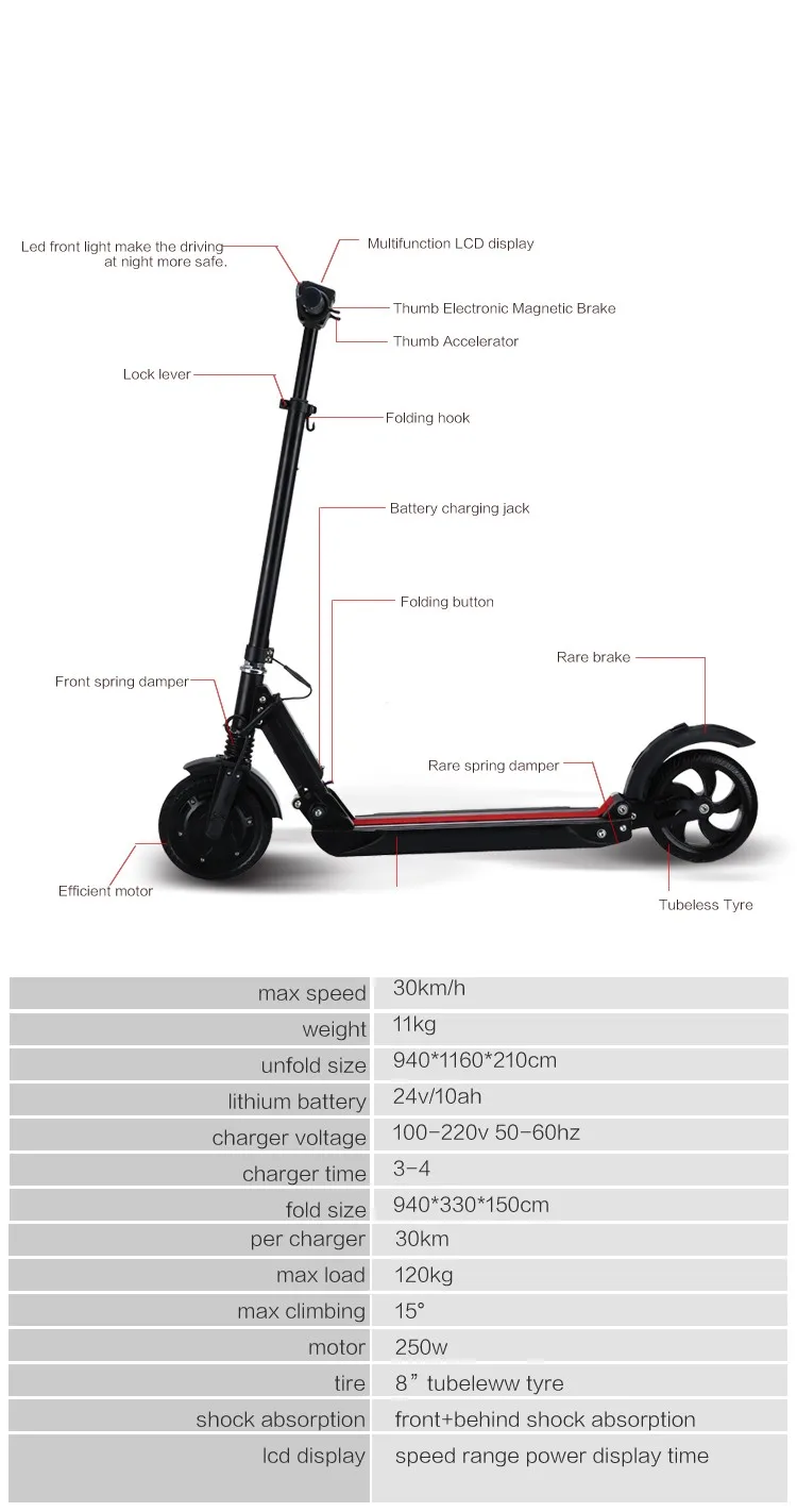 2 Wheel Hand Brake Adult Kick Scooter Electric Kick For Sale - Buy 2