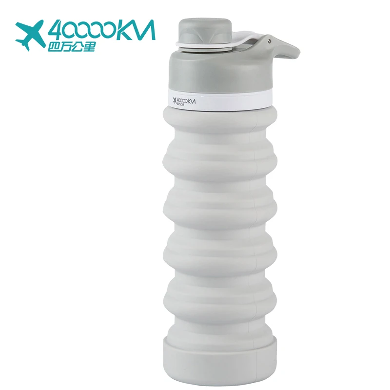 SW2511 500ML Best Portable Retractable Outdoor Travel Foldable Collapsible Squeeze Sports Silicone Water Bottle
