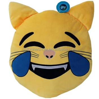 cat emoji pillow