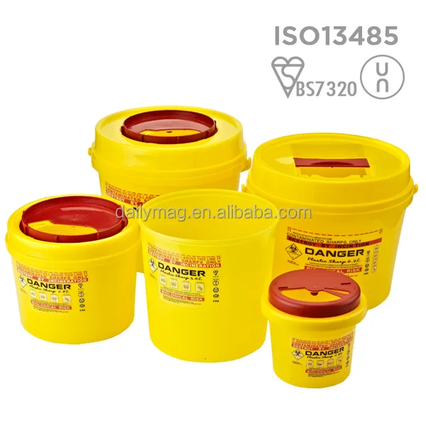 
Certificated Plastic Hospital Medical Waste Disposal Bin Box Sharps Container 