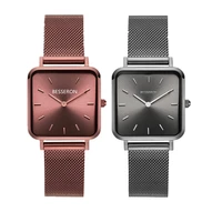 

European women fashion bracelet watches ,brands luxury 316l all stainless steel square watches ladies