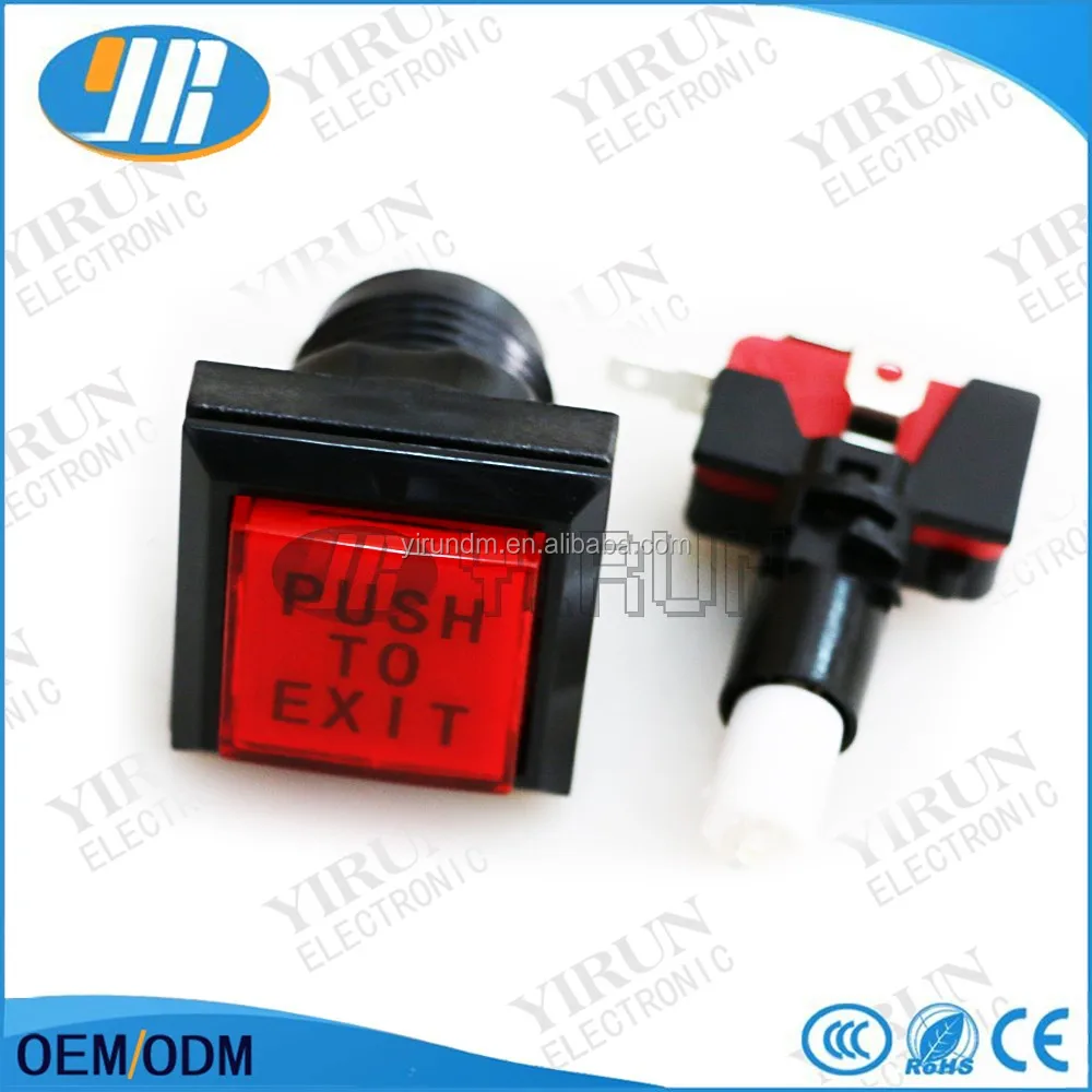 51mm* 33mm Square Push Button 5v 12v Led Illuminated Push Button Buy