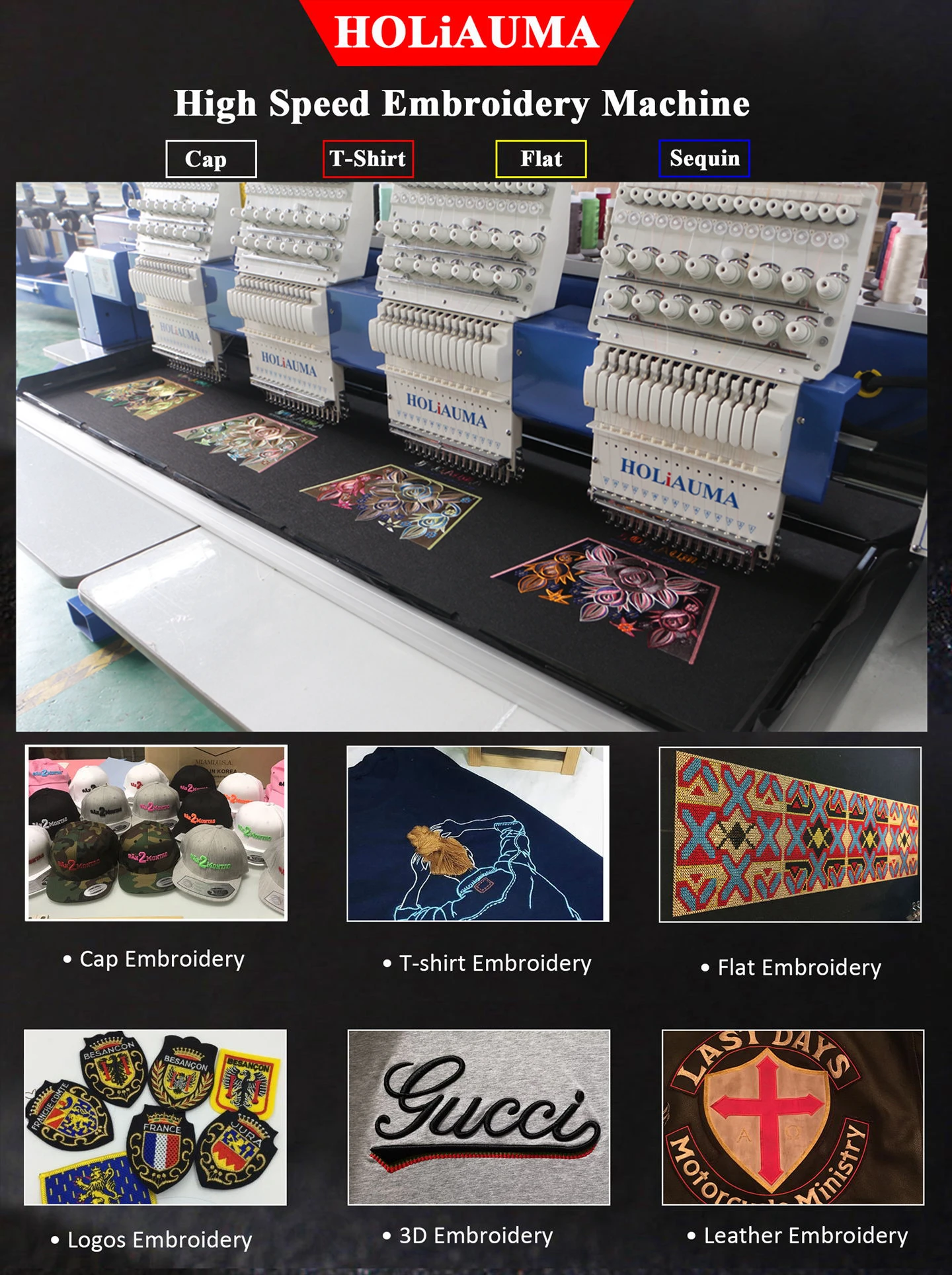 4 Head 15 Needles Cap Embroidery Machine/ Dahao Computerized Embroidery