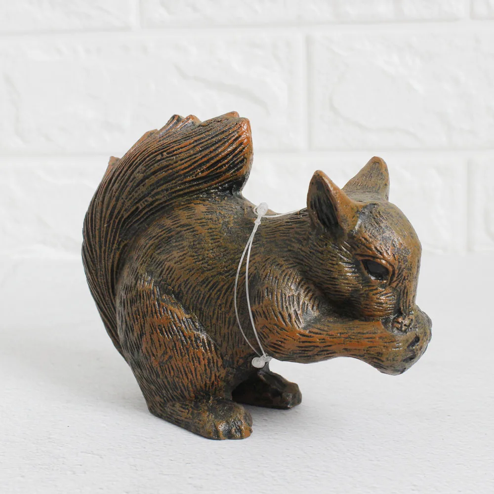 Little squirrel antique bronze animal sculptures