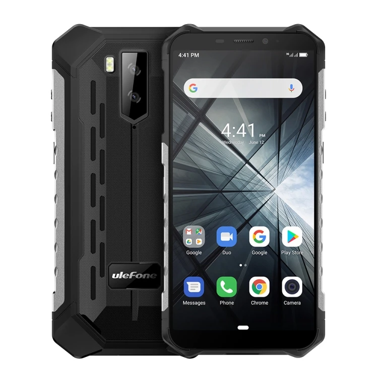 

High quality Ulefone Armor X3 2GB 32GB IP68 Waterproof Dual Back Cameras Face Unlock 5.5 inch Android 9.0 NFC 3G Rugged Phone