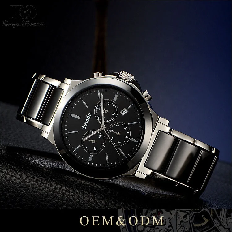 

New products ready to ship ceramic quartz mens watch with cheap price, As shown